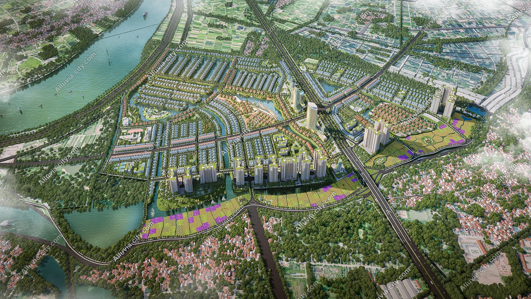 Alluvia City Văn Giang – Thành phố sinh thái bên dòng sông Hồng